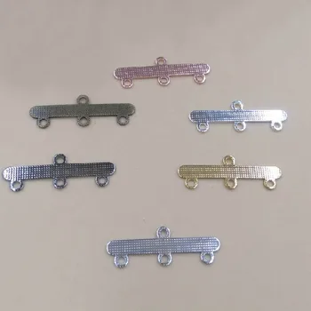 

22mm Vintage 3 Loops Connectors Locks Links Charms Beads Blanks Findings Multi-color Plated Brass