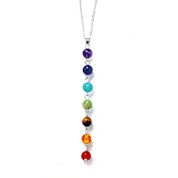 7 Chakra Pendant Necklace (3 styles) - Cracked