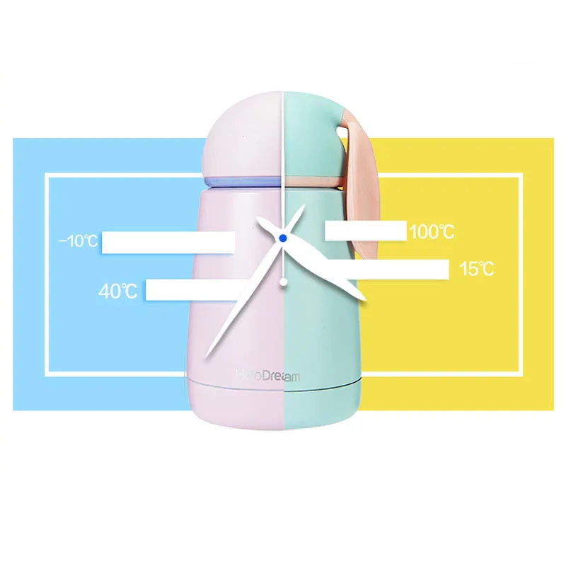hot bpa free 300ml creative portable mini water bottle childen Cartoon Rabbit Stainless steel vacuum flask tea milk thermos cup