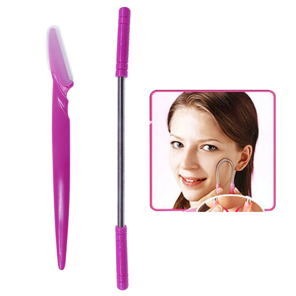 Facial Hair Remover Kit Effective Epilator Mini Safe Eyebrow Razor/Trimmer Handheld Makeup Knife Quick Face Care Random Color | Красота и