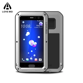 

LOVE MEI Metal Case For HTC U11 Cover Powerful Aluminum Armor Shockproof Coque Life Waterproof Phone Case For HTC U11 Capa Funda