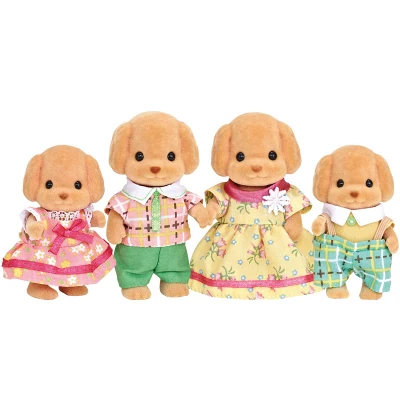 Sylvanian Families Пудель Семья 4 шт. набор кукольная животных набор детских игрушек цифры новая 52598 - Цвет: Poodle family 52598