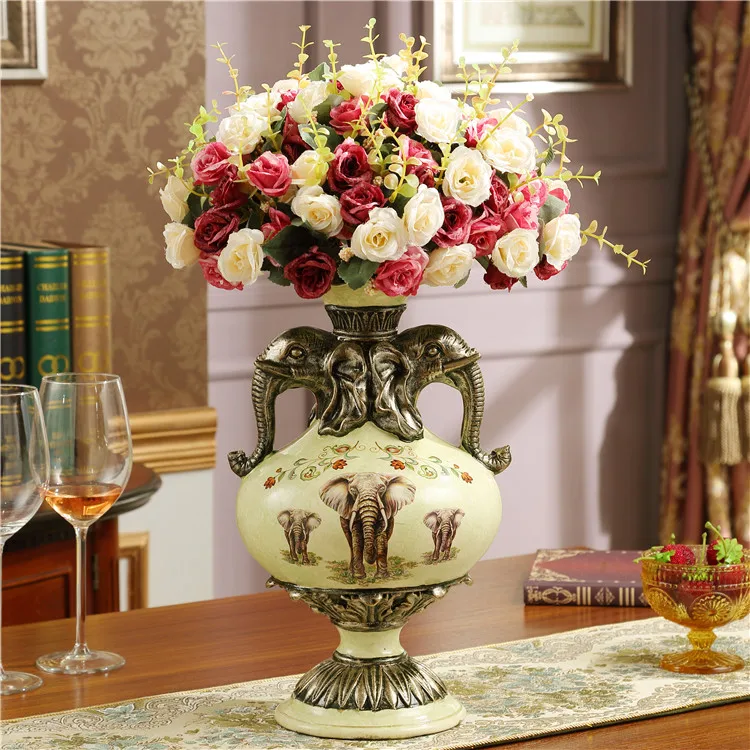 В древняя ваза цветок украшения украшение комнаты домашняя обстановка, американская пастырской цветы украшения аксессуары