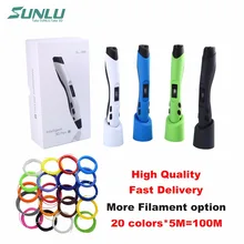 SUNLU SL 300 Children doodle toy 3D pen with 22 font b bags b font of