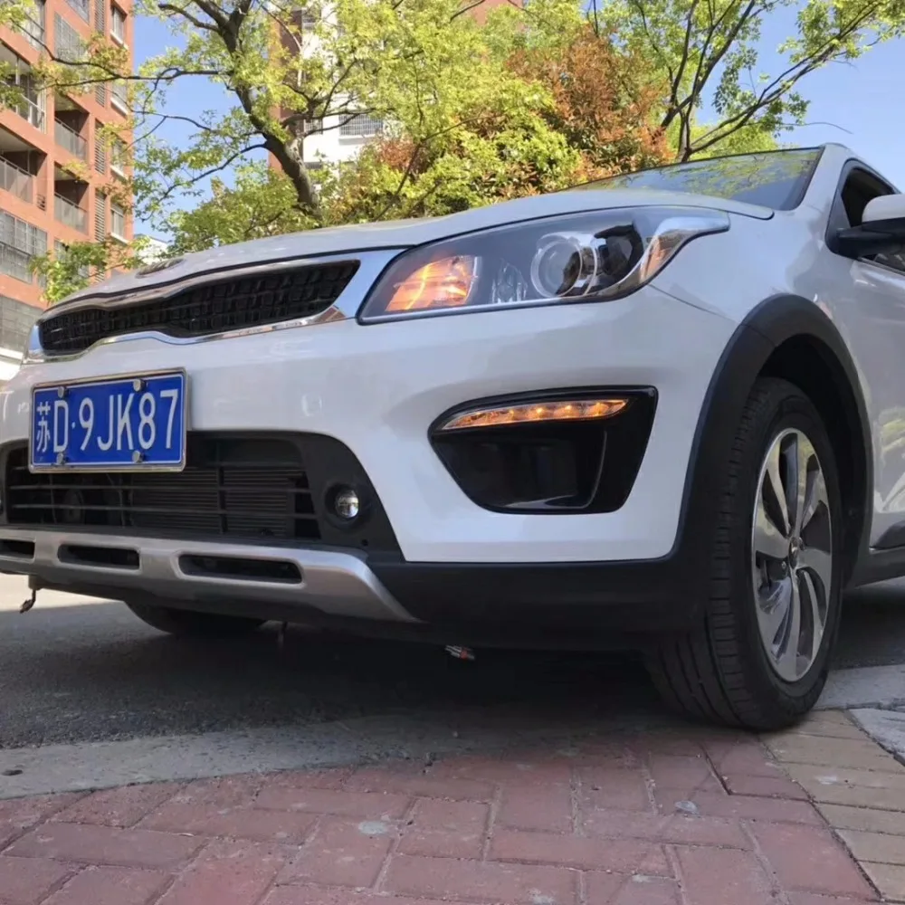 one set For Kia KX cross KIA RIO x-line 2017-2018 DRL LED car light daytime runing light 12V foglight headlight one set For Kia KX cross KIA RIO x-line 2017-2018 DRL LED car light daytime runing light 12V foglight headlight