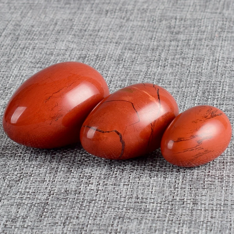 No Hole Undrilled Natural Red Jasper Yoni Egg Pelvic Kegel Exercise Jade Egg Tightening Vaginal Muscle BenWa Ball