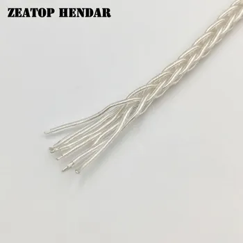 

1Pcs 10M 8 Cores Pure Silver Earphone Cable Supper Soft HIFI DIY Headphone Audio Wire
