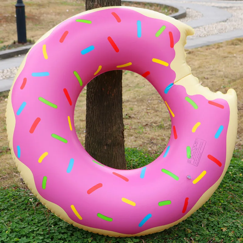 Пончик кольца для плавания Темно-розовый утолщенный ПВХ надувные водные принадлежности