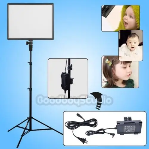 

CN-Luxpad43 Ultra Slim AC Power Adapter Studio LED Light Panel with 2M Light Stand