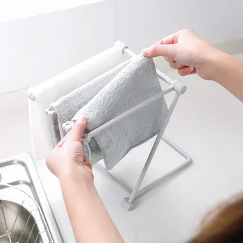 

Three-Layer Foldable Vertical Rags Kitchen Towels Hanger Table Storage Rack Cup Holder Racks Multifunction Kitchen Tool