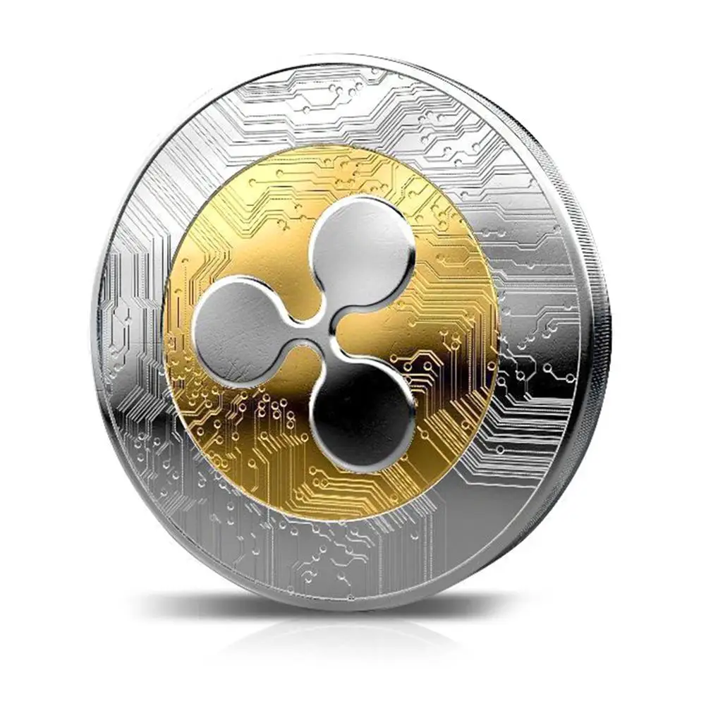 1 шт. гофрированная монета XRP CRYPTO памятная пульсация XRP круглые коллекторы монета подарок