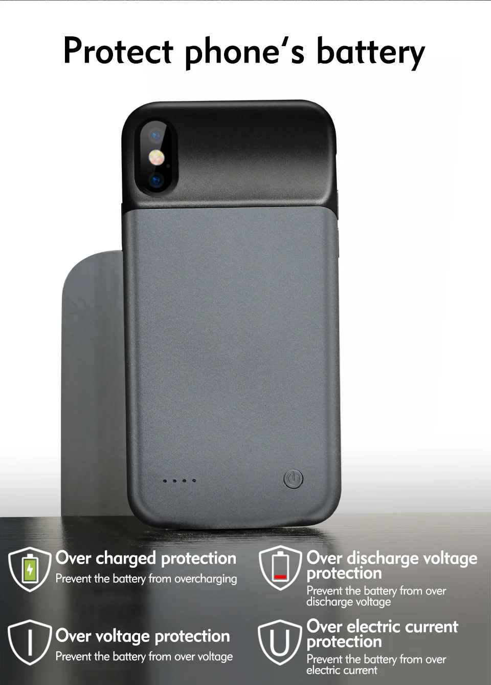 External Battery Pack + Magnetic Function For iPhone X Cover Wholesale Luxury Liquid Smart Blank Mobile Phone Case For iPhoneX (6)