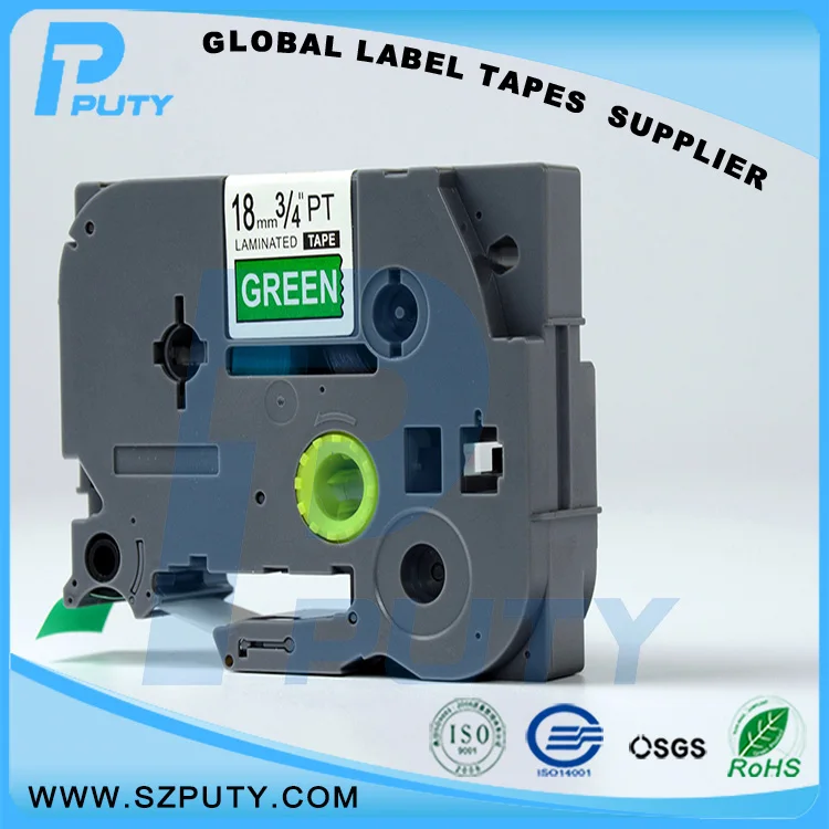 TZ2-745 White on Green & 18mm