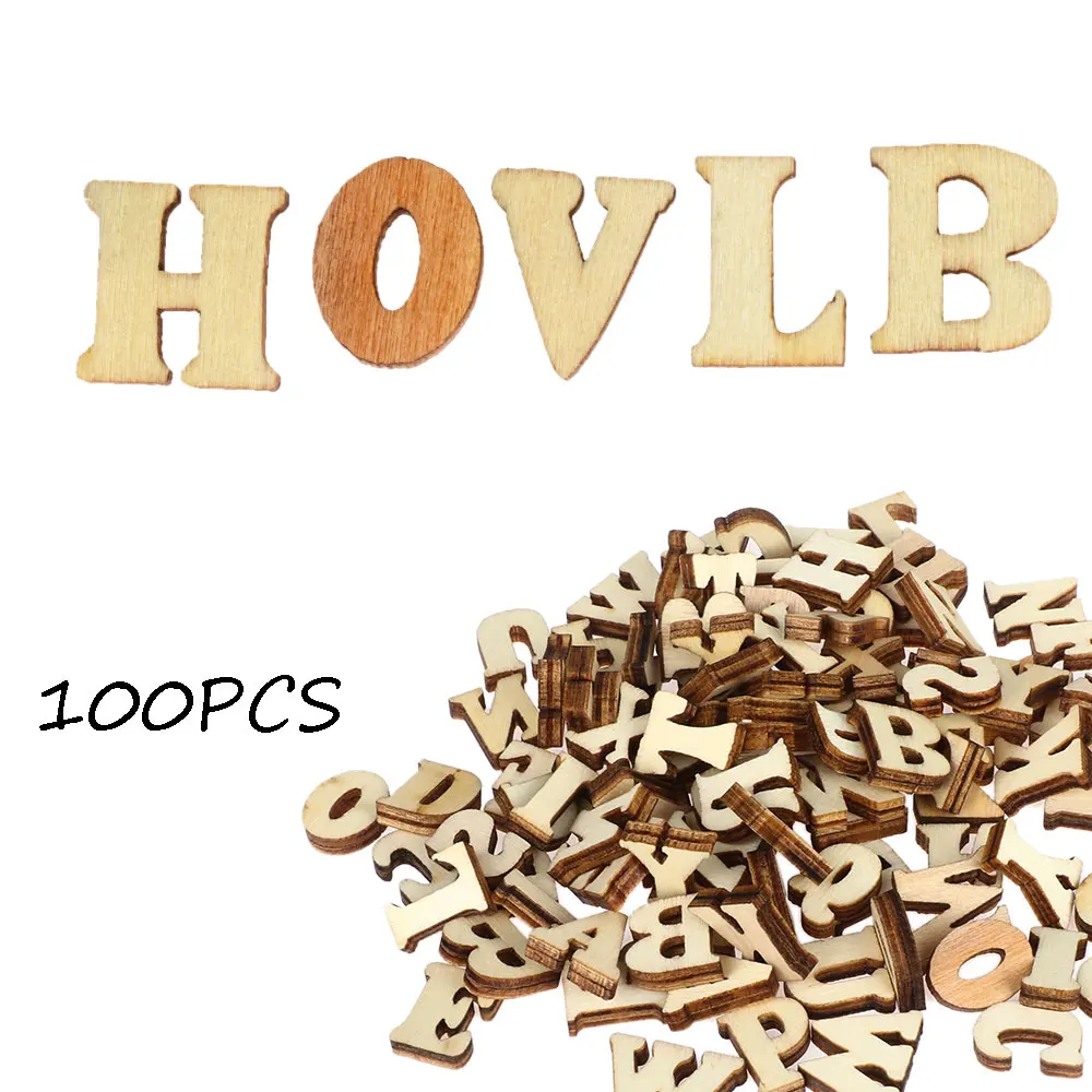 100 шт. Незаконченные деревянные буквы в стиле пэчворк Scrabble плитка Алфавит режущие