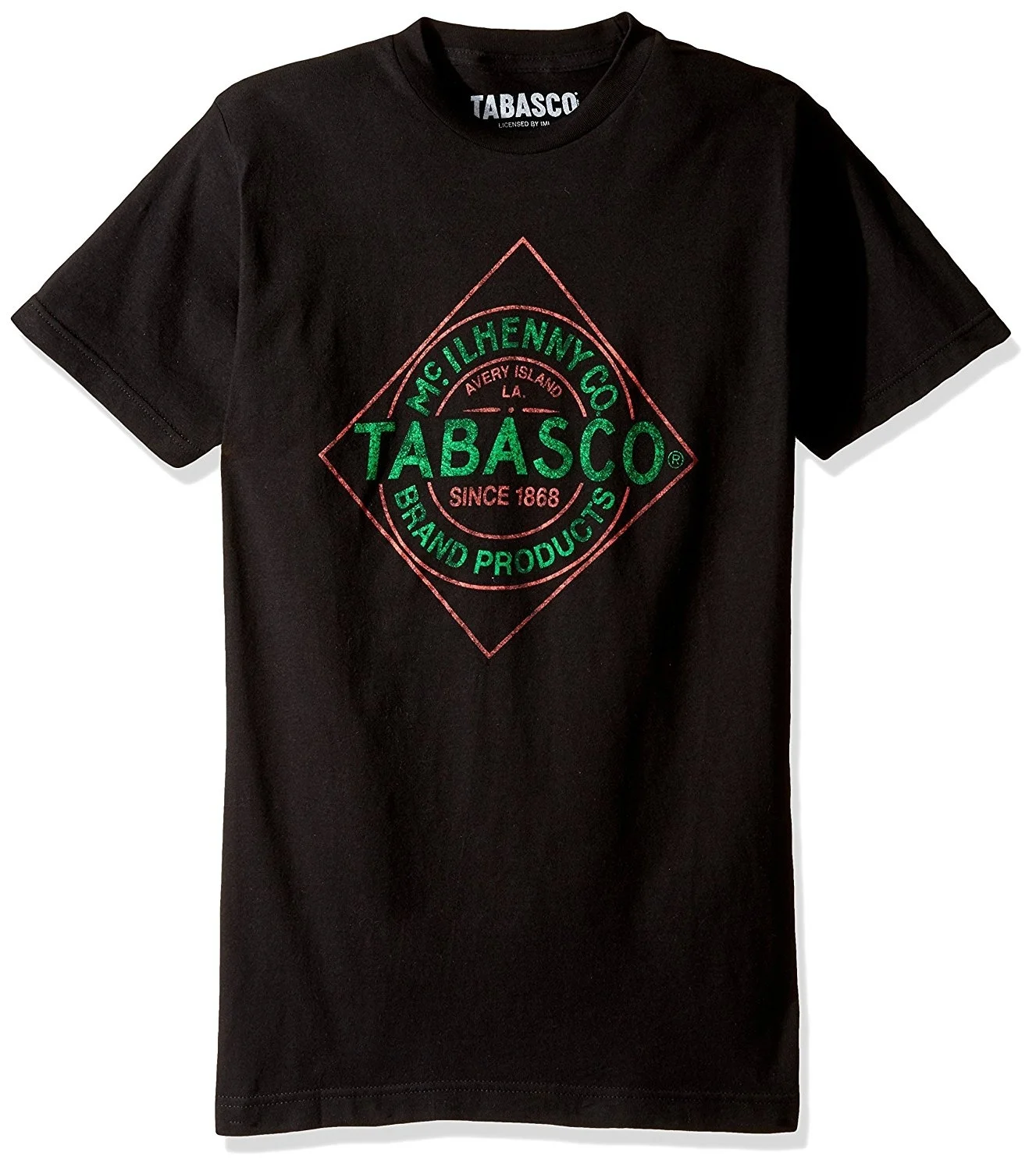 Men T shirt Tabasco Classic Logo Loose Short Sleeve Black T Shirt funny