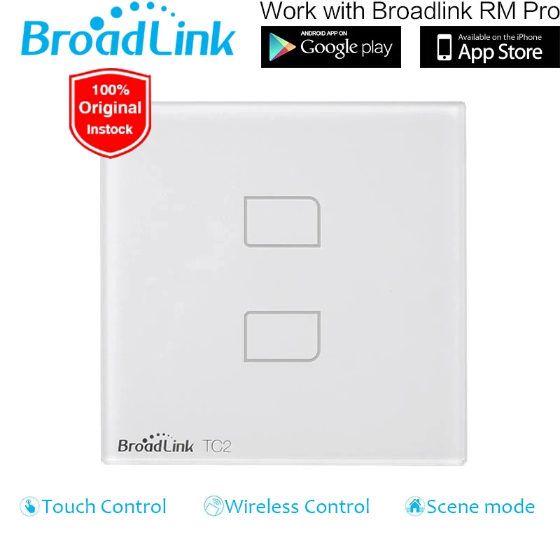 Broadlink TC2 EU UK Standard 1 2 3 Gang WiFi Remote Control Wall Light Switch To