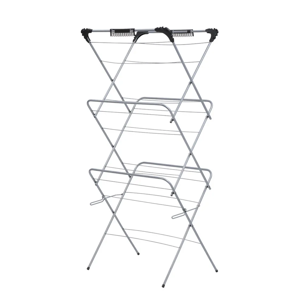 Трехуровневая Складная Сушилка Finether для одежды дома и улицы серый|clothes airer|indoor
