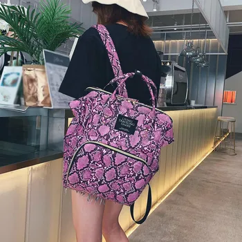 

Women's Backpack Portable Backpack Casual Wild Color matching Lady 2019 New Autumn Winter bags Color Backpack Fashion#G8