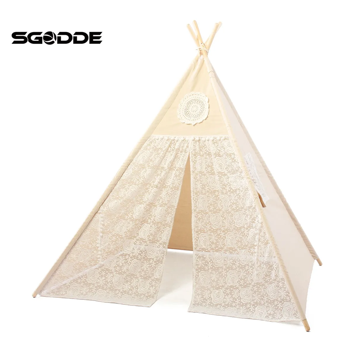 SGODDE Play Tent Children Kids Playhouse Sleeping Dome Castle Toy House Gift Sports Camping Hiking Sun Shelter Tool