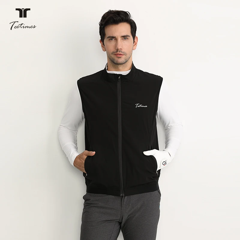 Men's Vest Men's Autumn Winter Warm Windproof Jacket Golf Sports