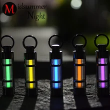 Free shipping Automatic light 25 years Titanium tritium font b keychain b font key ring fluorescent