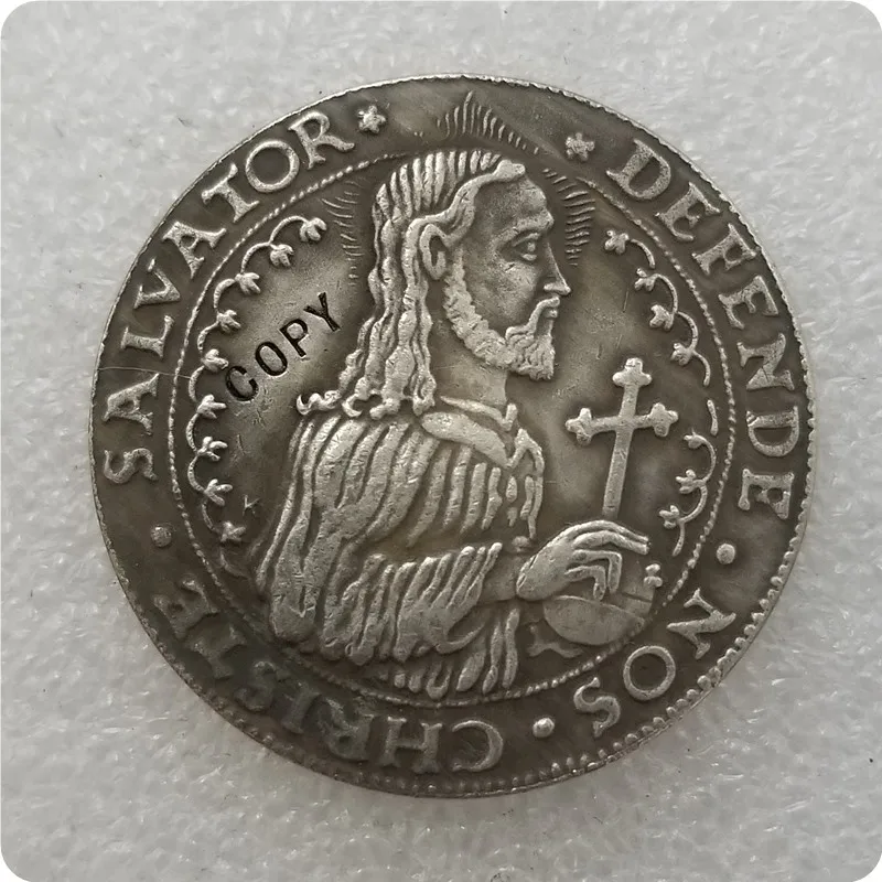 Польша: TALAR CHRISTE Gedanensis DANZIG 1577 копия памятных монет образец Монеты|Безвалютные