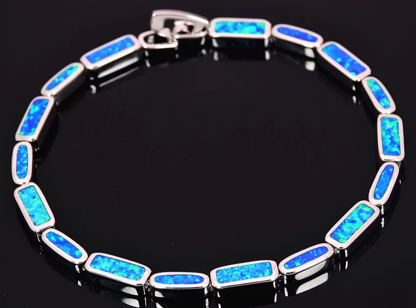 Wholesale & Retail Fashion Fine Blue Fire Opal Bracelet Sliver plated