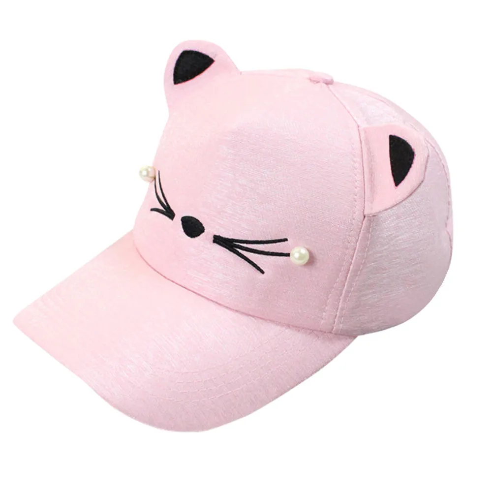 Новинка 501 года; модная весенняя бейсбольная кепка для девочек с милыми кошачьими ушками; ; - Цвет: D