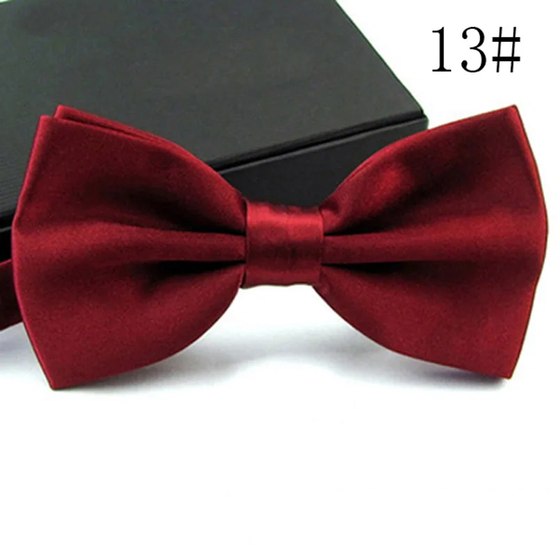 1 шт джентльменский мужской классический Атласный Галстук-бабочка галстук для свадебной вечеринки регулируемый галстук-бабочка - Цвет: Burgundy
