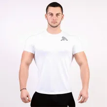 Мужская Спортивная футболка с короткими рукавами для фитнеса и бега, быстросохнущая одежда с круглым вырезом, эластичные спортивные топы, спортивная баскетбольная одежда