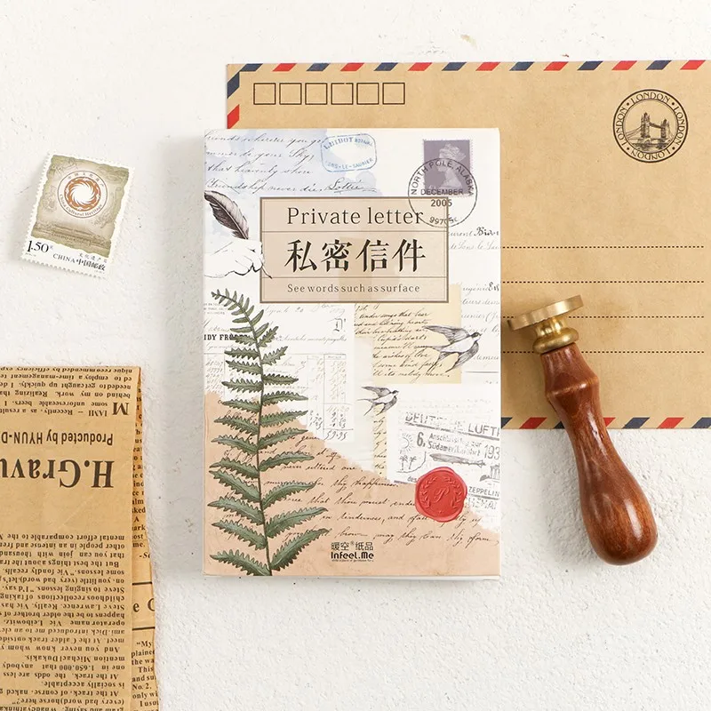 

30 pcs/box Private letter postcard plant English paper greeting card christmas new year card birthday message card gift cards
