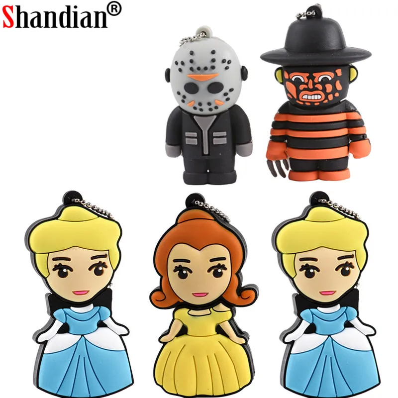 

SHANDIAN Cartoon USB Flash Drive "Freddy Vs Jason "Memory stick Pen Drive pendrive U disk 4GB 8GB 16GB 32GB 64GB