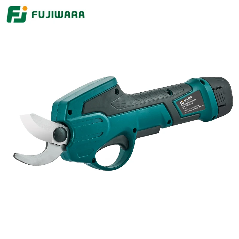 FUJIWARA Electric Pruning Scissors Pruning Shears 7.2V Lithium Battery 0-25mm Garden Pruner 160-200mm Retractable Extension Rod 2