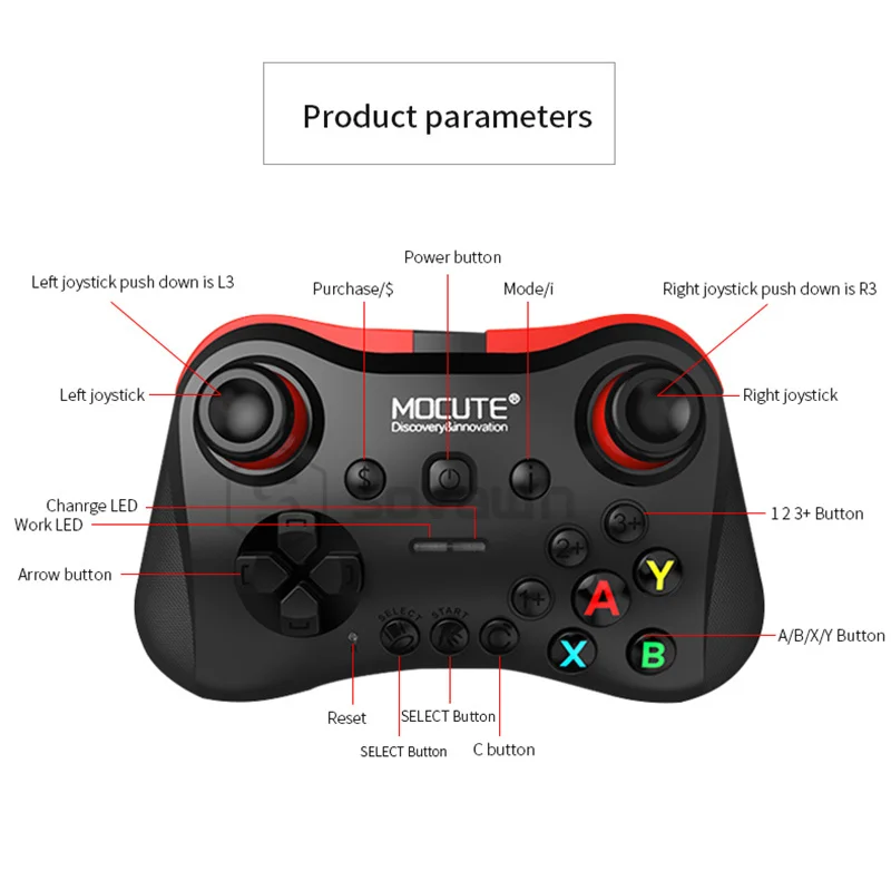 Mocute 056 Bluetooth геймпад Android беспроводной джойстик VR контроллер мобильный для PUBG