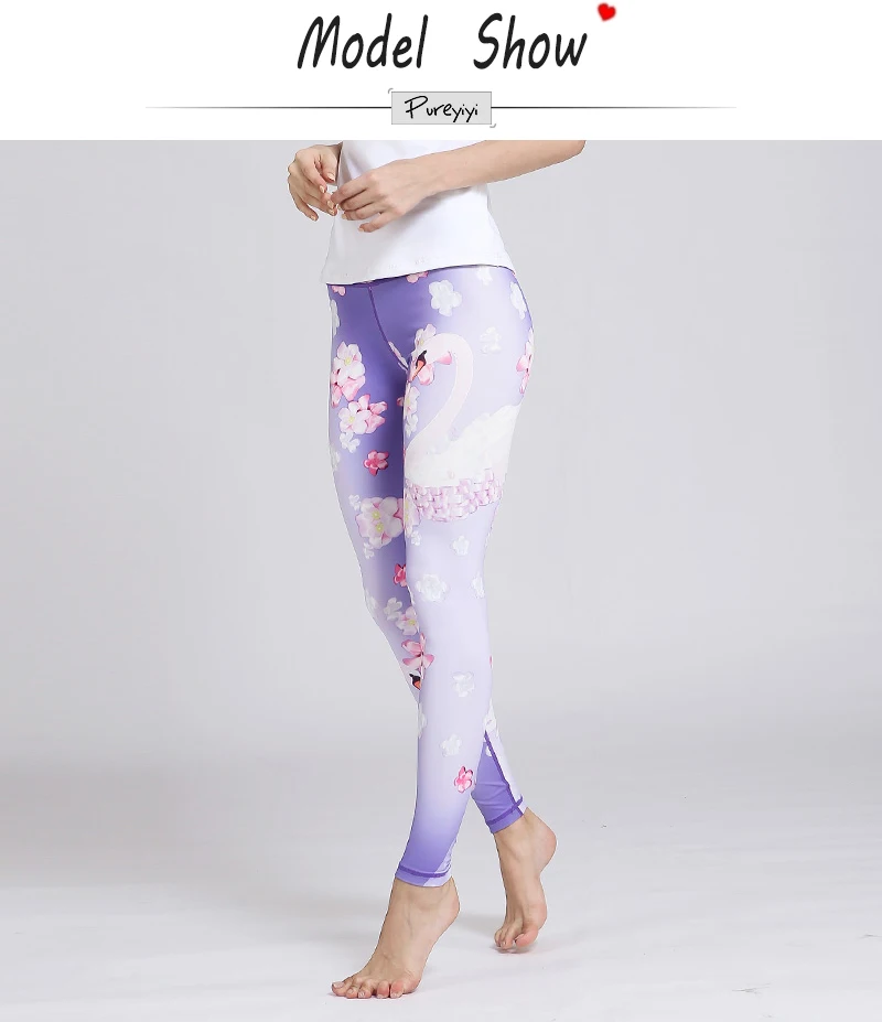 Women Sexy Yoga Pants Printed Dry Fit Sport Pants Elastic Fitness Gym Pants Workout Running Tight Sport Leggings Female Trousers (3)