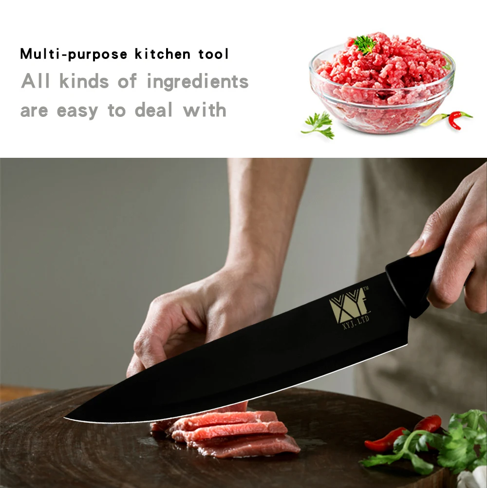 XYj нож из нержавеющей стали, кухонные ножи, нож для очистки овощей Santoku, нож для нарезки хлеба, ножи из нержавеющей стали, кухонные принадлежности, инструменты