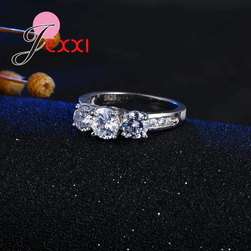 Женское кольцо из серебра 925 пробы с прозрачными кристаллами|sterling silver wedding band|wedding