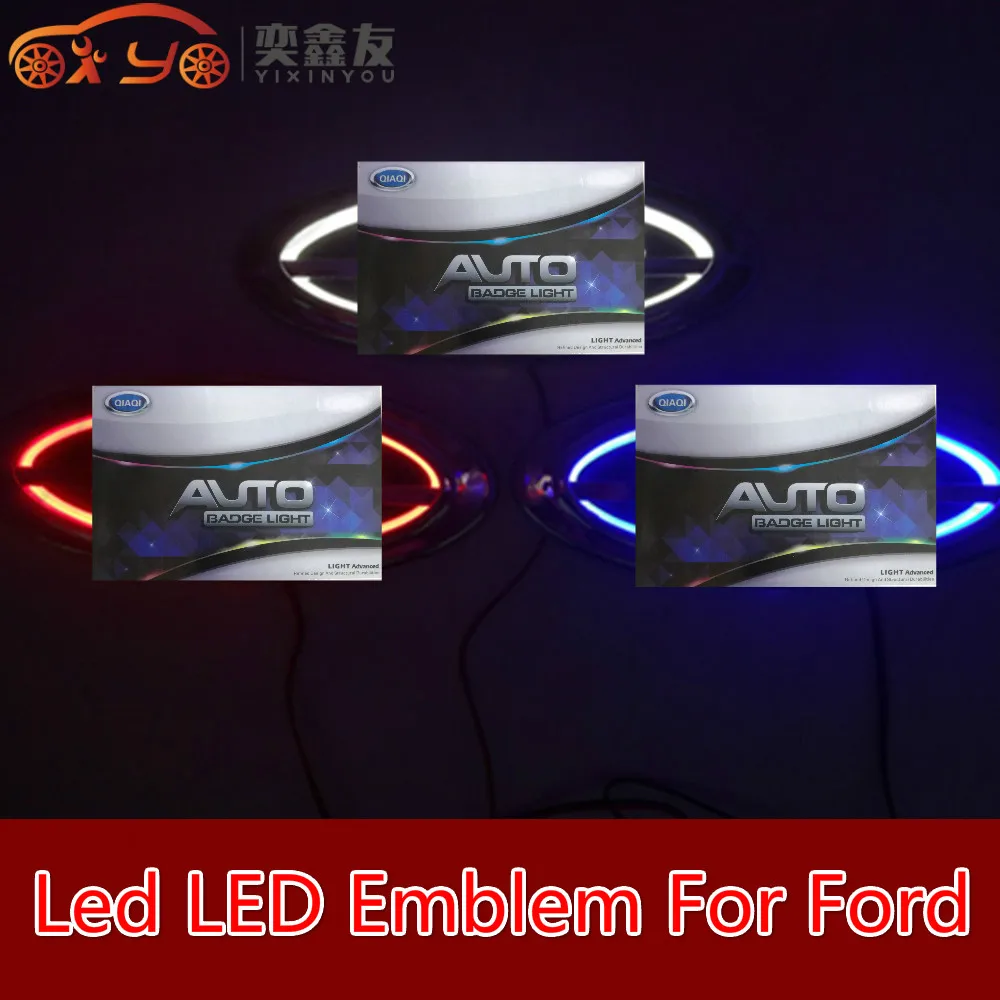 

5D LED Car Badge Logo Light for Ford Focus F-150 Escort Edge C-max Taurus Flex Territory Formula Emblem Light(6.5)
