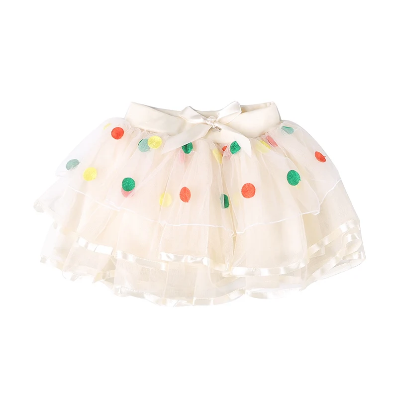 

High Quality New Girls Dot Mesh Mini Skirt. 2-7Y Short hot skirt