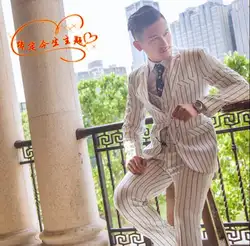 Пиджак мужчины торжественное платье самые последние модели брюк для костюма костюм мужской костюм Homme мужской костюм в полоску Брак