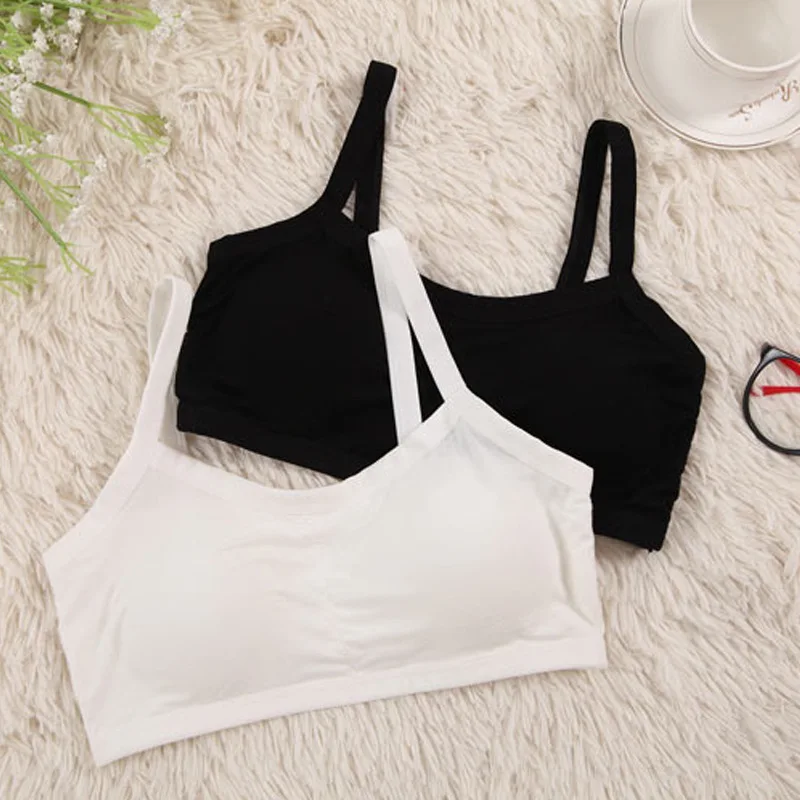 Girls Bra Cotton Tops Sports Bras Without Bones School Students Underwear  Teens Crop Top 14 Years Old Clothes For Teenagers7-15Y