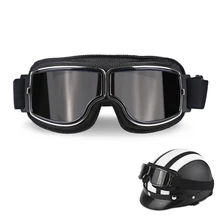 Casco moto Occhiali D’epoca Pilota Aviator Moto Scooter Motociclista Retro Occhiali Pieghevole Equipaggiamento Protettivo Occhiali