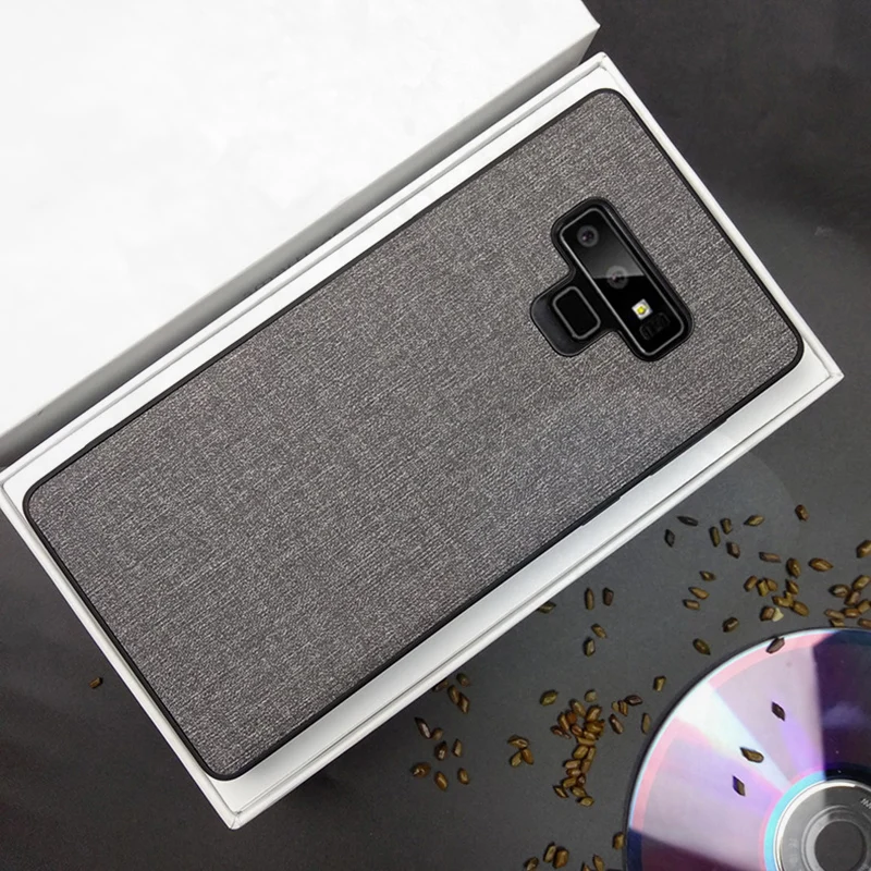 

Luxury Cloth texture Business case For Samsung Galaxy Note 9 note9 Soft TPU+PC cases for Samsung galaxy S9 S8 plus note 8 cover