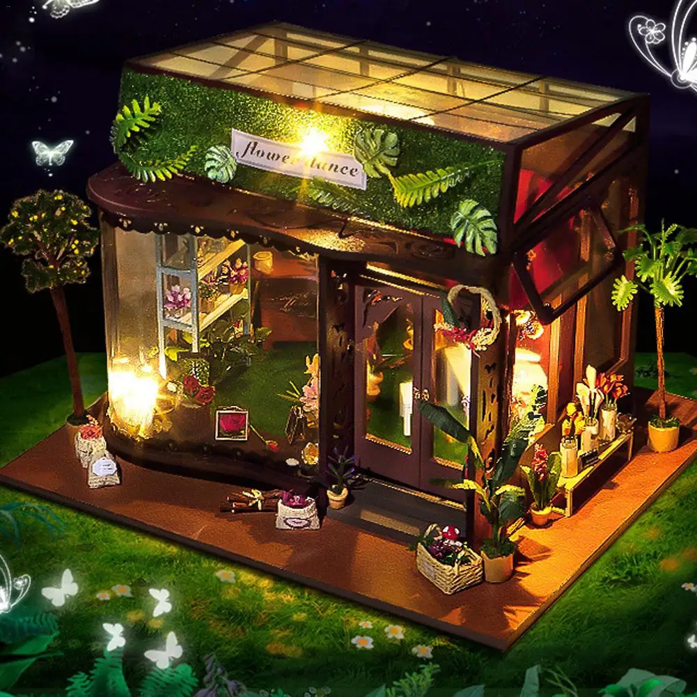 

DIY Cottage Flower Dance Innovative Handmade Small House Architectural Model Romantic Valentine's Day Birthday Christmas Gift