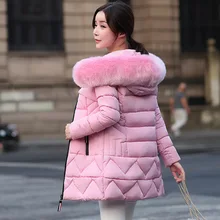2018 Autumn Winter Jacket Women Fashion Warm Parkas Female Down Cotton Jacket Hooded Large Fur Collar Slim Winter Thicken Coat 2018 Autumn Winter Jacket Women Fashion Warm Parkas Female Down Cotton Jacket Hooded Large Fur Collar Slim Winter Thicken Coat