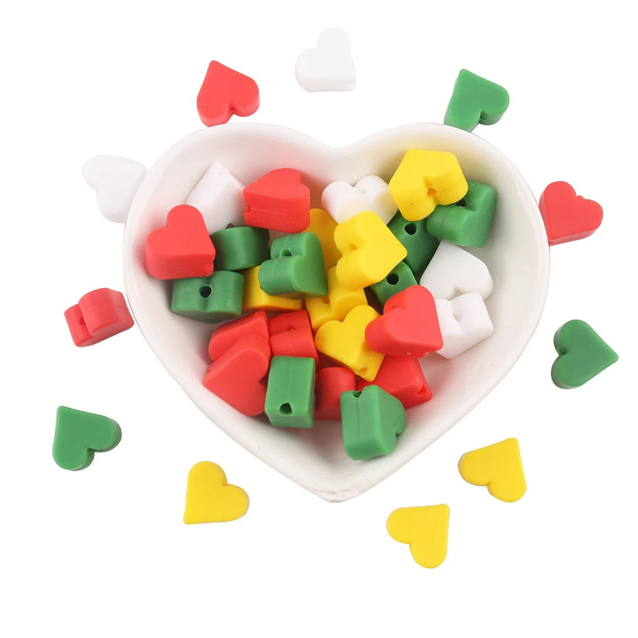 

20pc Silicone Beads Christmas Series Baby Teething BPA Free DIY Nursing Gift Pacifier Chain Food Grade Baby Teether