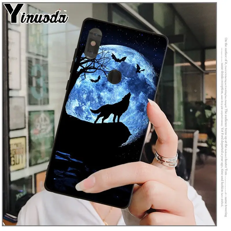 Yinuoda Moon часы на цепочке с медальоном «Школа волка» мягкий, силиконовый, из ТПУ черный чехол для телефона для xiaomi mi 6 8 se note2 3 mi x2 redmi 5 5 plus note 4 5 5 - Color: A4
