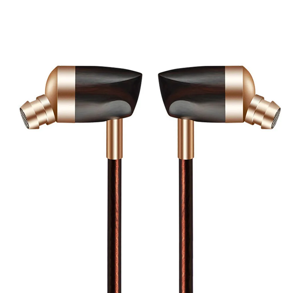 100% Original BOOSHIFI B3 1 Dynamic and 1 Armature 2 unit Wood Earbuds HIFI Ebony Gold In Ear Earphone DIY Wooden Earphone