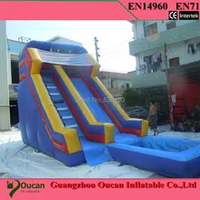 9x4x5 м ПВХ брезент детей надувной горки с бассейном для детей, надувной горки для продажи