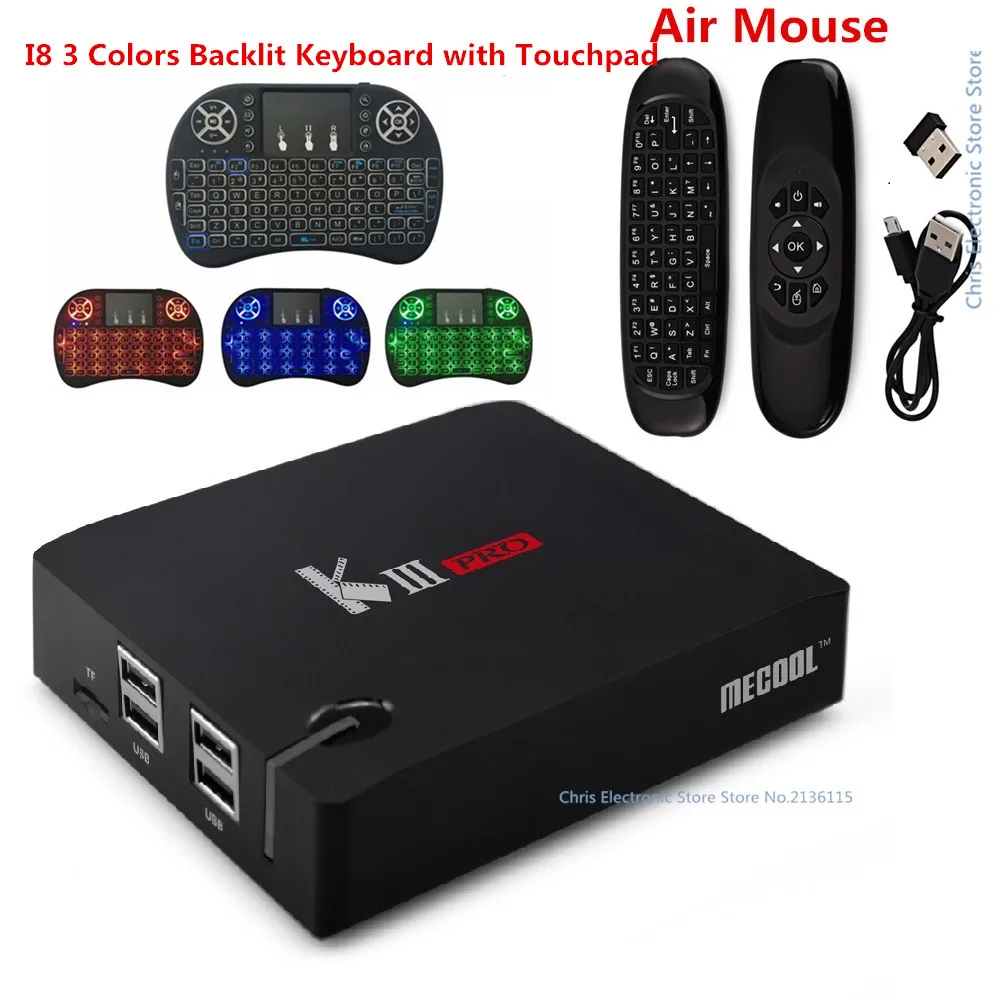 Бесплатная доставка mecool kiii Pro ТВ Box Amlogic S912 S2 T2 DVB Octa Core Smart Android 6.0 3G 16 г